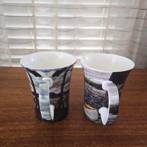 VTG McIntosh Tom Thomson Mugs Set of 2, Fine Bone China The Canoe and West Wind - Picture 6 of 9